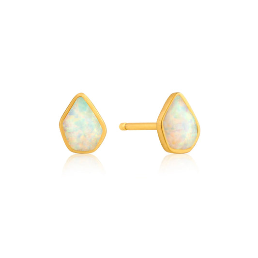 Ania Haie E014-03G Σκουλαρίκια Opal Colour Stud από Επιχρυσωμένο Ασήμι