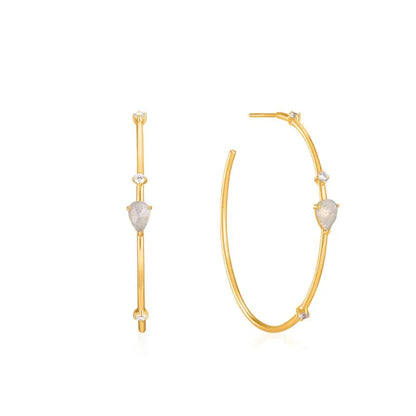 Ania Haie E026-01G Σκουλαρίκια Midnight Stud από Επιχρυσωμένο Ασήμι