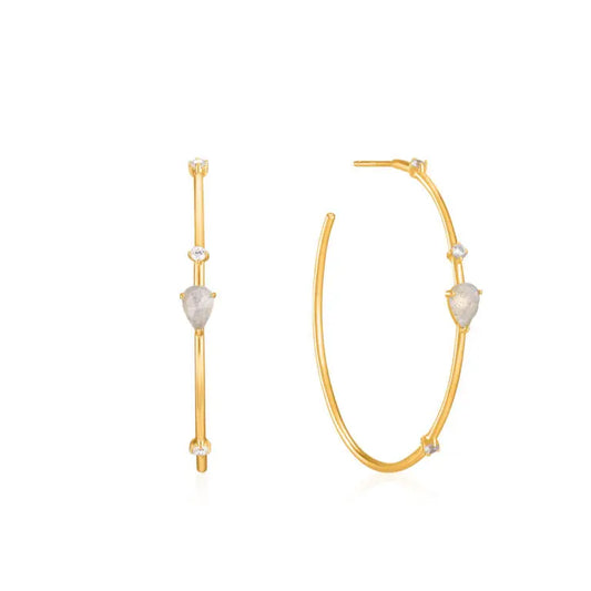 Ania Haie E026-01G Σκουλαρίκια Midnight Stud από Επιχρυσωμένο Ασήμι