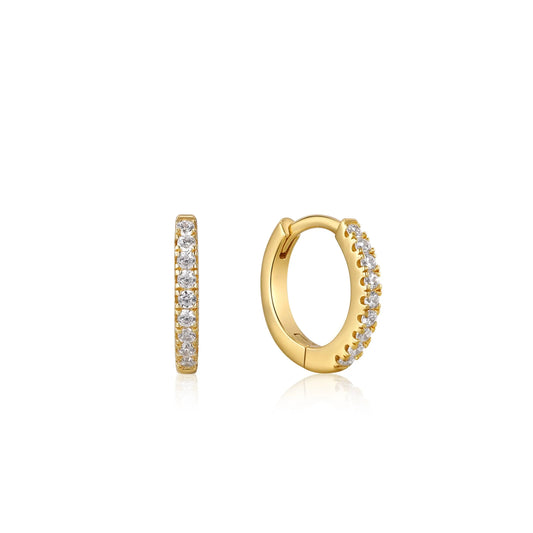 Ania Haie E035-17G Σκουλαρίκια Sparkle Mini Hoops από Επιχρυσωμένο Ασήμι