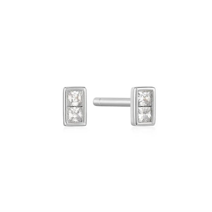 Ania Haie E037-02H Σκουλαρίκια Glam Mini Stud από Επιπλατινωμένο Ασήμι