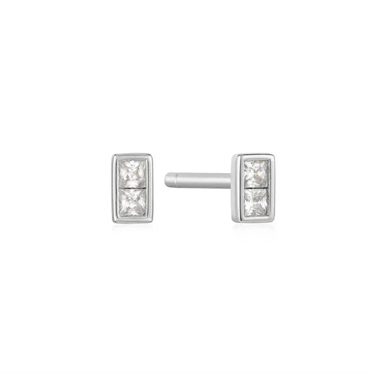 Ania Haie E037-02H Σκουλαρίκια Glam Mini Stud από Επιπλατινωμένο Ασήμι