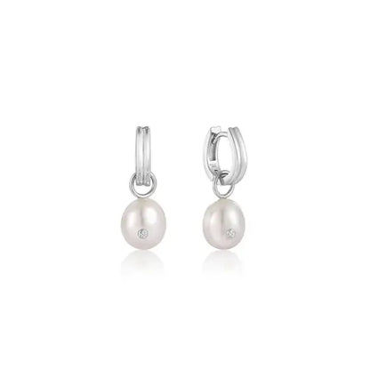 Ania Haie E043-04H Σκουλαρίκια Pearl Drop Sparkle από Επιπλατινωμένο Ασήμι