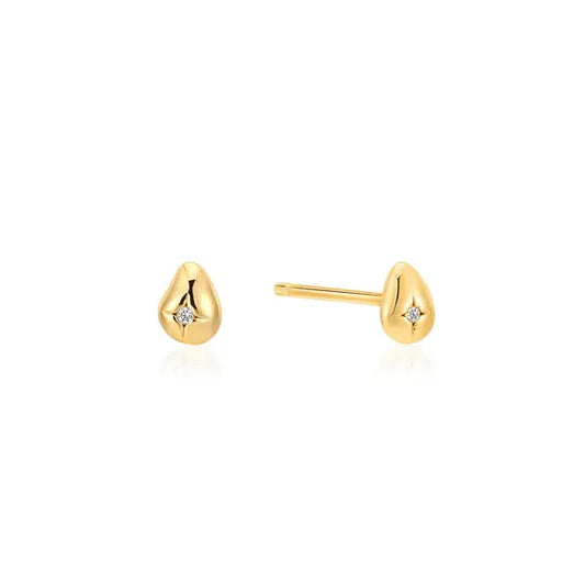 Ania Haie E043-05G Σκουλαρίκια Sparkle Stud από Επιχρυσωμένο Ασήμι