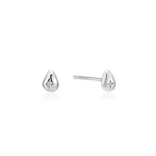 Ania Haie E043-05H Σκουλαρίκια Sparkle Stud από Επιπλατινωμένο Ασήμι
