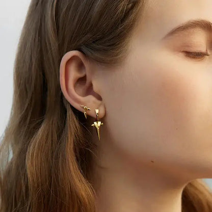 SC036-3M Butterfly Earrings in Gold Plated Silver