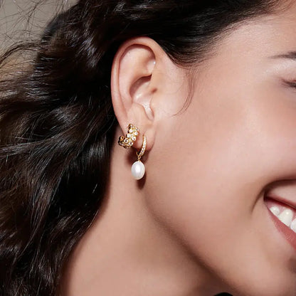 Ania Haie E058-04G Σκουλαρίκια Double Row Stud από Επιχρυσωμένο Ασήμι