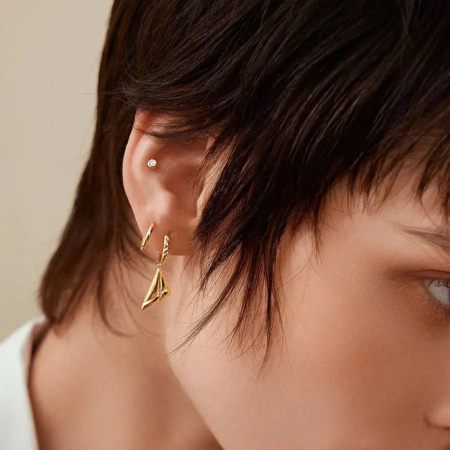 SC036-3M Butterfly Earrings in Gold Plated Silver