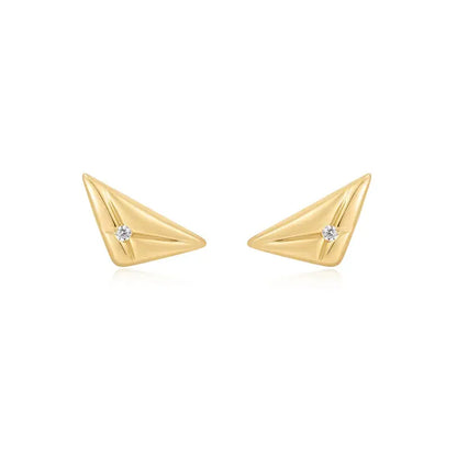 Ania Haie E059-05G Σκουλαρίκια Triangle Kiss από Επιχρυσωμένο Ασήμι