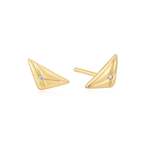 Ania Haie E059-05G Σκουλαρίκια Triangle Kiss από Επιχρυσωμένο Ασήμι