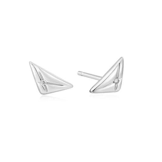 Ania Haie E059-05H Σκουλαρίκια Triangle Kiss από Επιπλατινωμένο Ασήμι