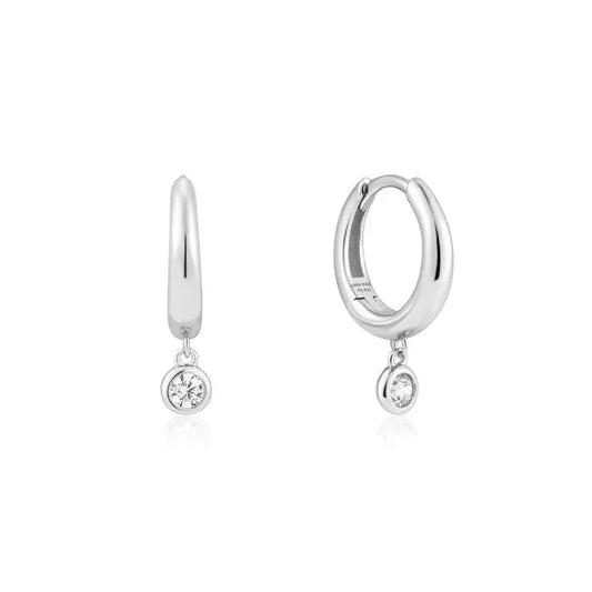 Ania Haie E059-12H Σκουλαρίκια Cubic Drop από Επιπλατινωμένο Ασήμι