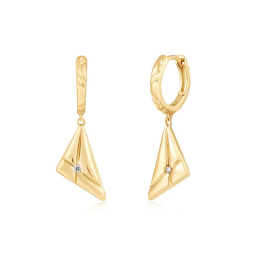SC036-3M Butterfly Earrings in Gold Plated Silver