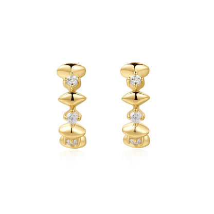 SC036-3M Butterfly Earrings in Gold Plated Silver