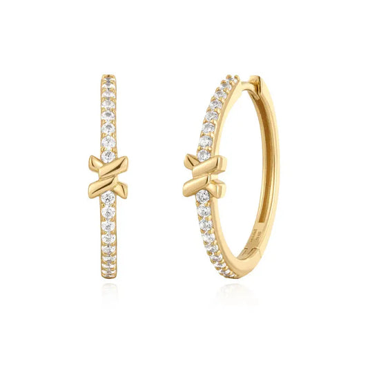 SC036-3M Butterfly Earrings in Gold Plated Silver