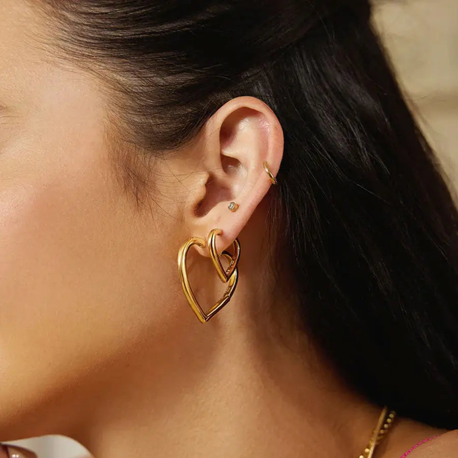SC036-3M Butterfly Earrings in Gold Plated Silver