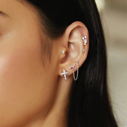 SC036-3M Butterfly Earrings in Gold Plated Silver