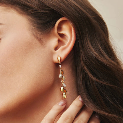 SC036-3M Butterfly Earrings in Gold Plated Silver