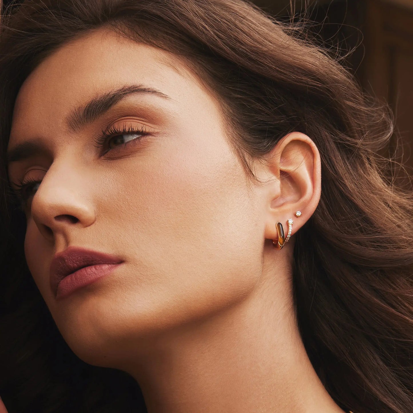 SC036-3M Butterfly Earrings in Gold Plated Silver