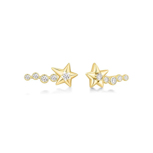 SC036-3M Butterfly Earrings in Gold Plated Silver