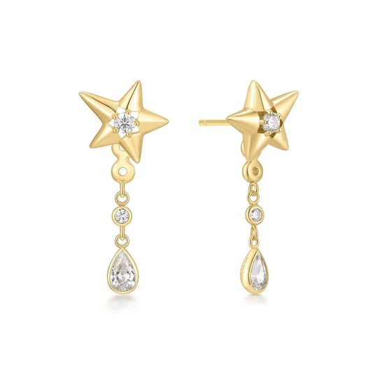 SC036-3M Butterfly Earrings in Gold Plated Silver