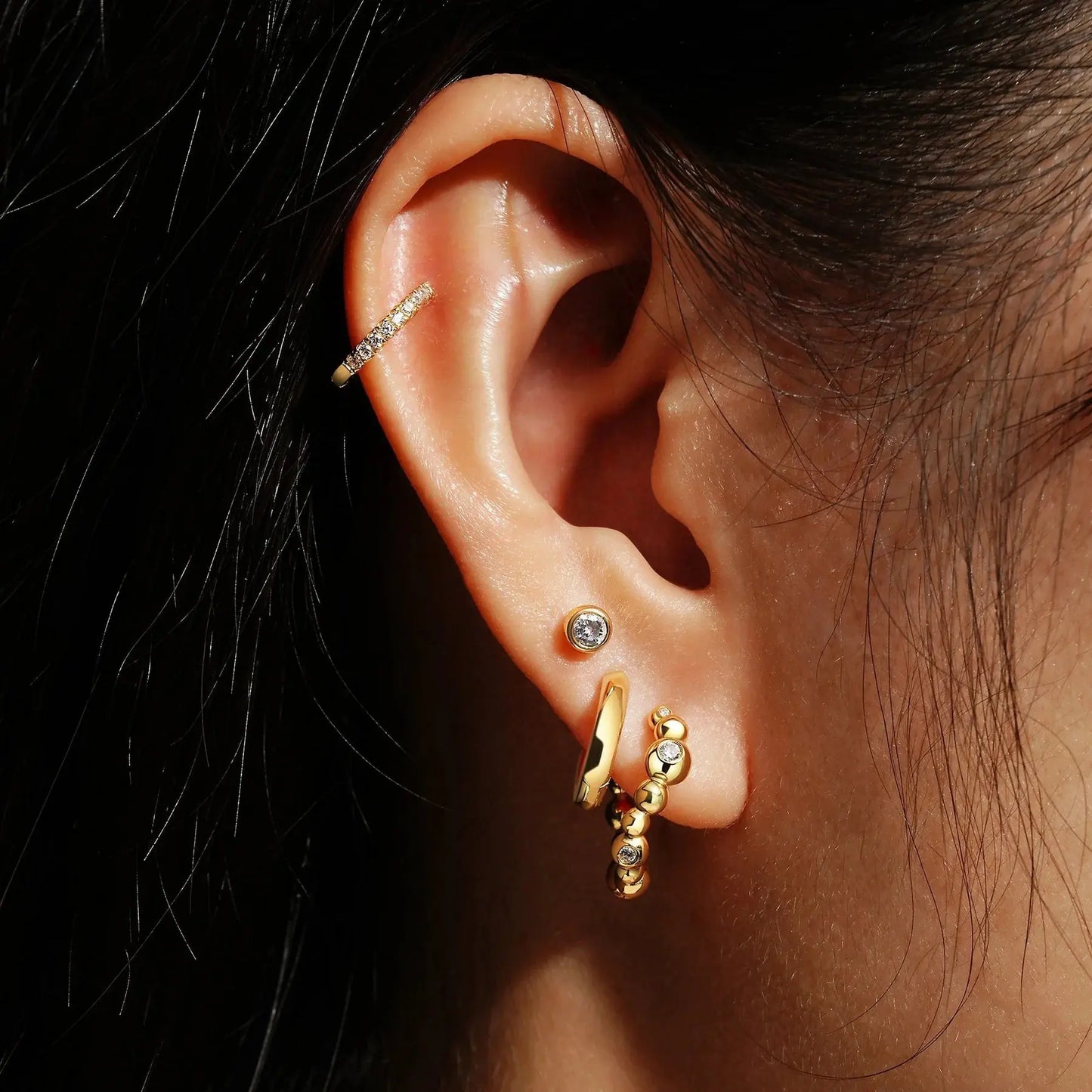 SC036-3M Butterfly Earrings in Gold Plated Silver