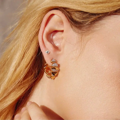SC036-3M Butterfly Earrings in Gold Plated Silver