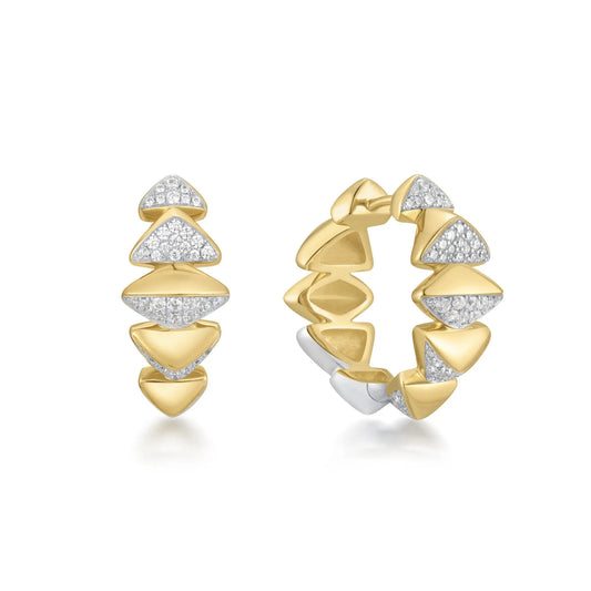SC036-3M Butterfly Earrings in Gold Plated Silver