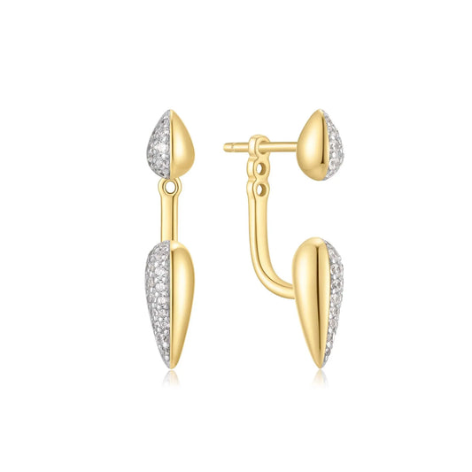 SC036-3M Butterfly Earrings in Gold Plated Silver