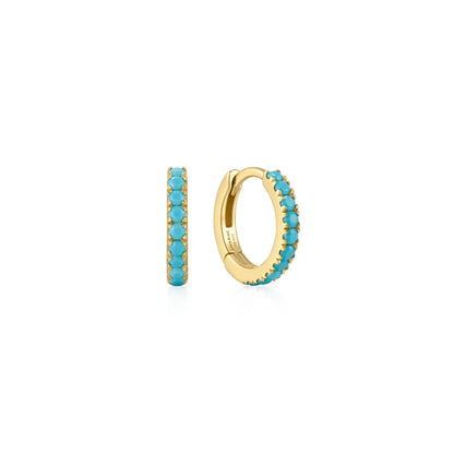 Ania Haie E073-03G Σκουλαρίκια Aqua Blue Row από Επιχρυσωμένο Ασήμι