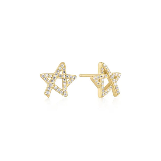 SC036-3M Butterfly Earrings in Gold Plated Silver