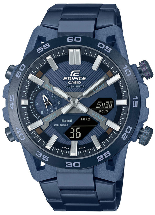 Casio ECB-2000CB-2AEF Edifice Bluetooth Solar Blue Stainless Steel Bracelet