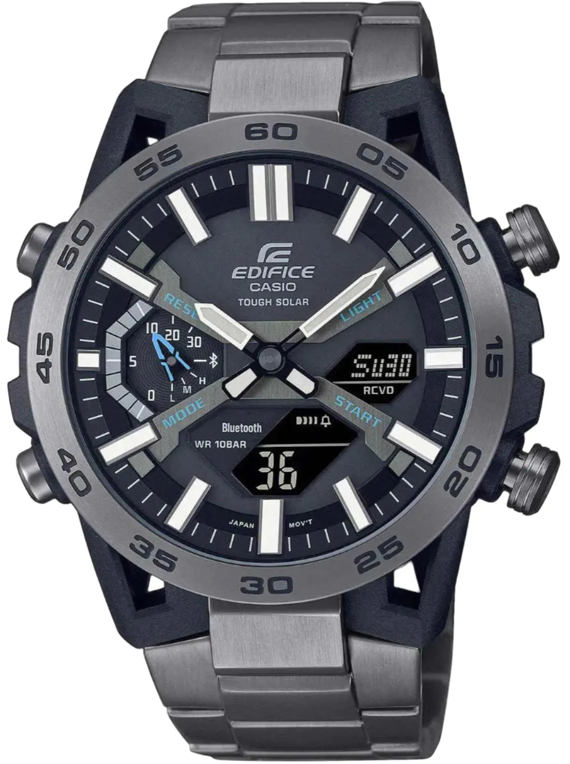 Casio ECB-2000DC-1AEF Edifice Solar Grey Stainless Steel Bracelet