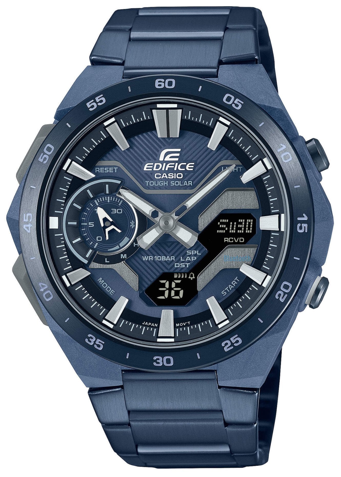 Casio ECB-2200CB-2AEF Edifice Solar Blue Stainless Steel Bracelet