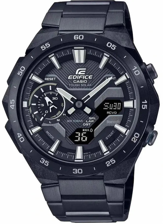 Casio ECB-2200DC-1AEF Edifice Solar Black Stainless Steel Bracelet