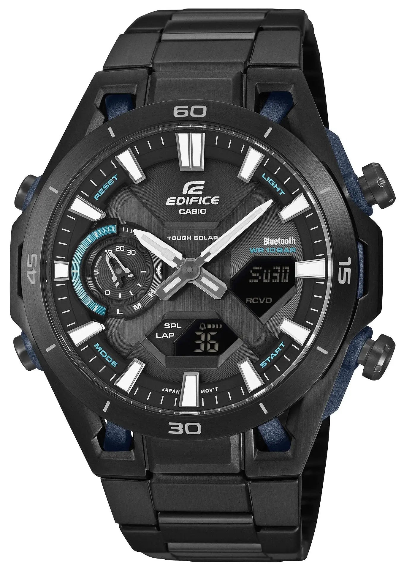Casio ECB-2300DC-1AEF Edifice Chronograph Black Stainless Steel Bracelet