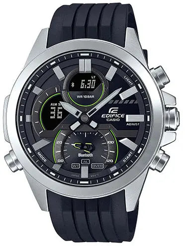 Casio ECB-30P-1AEF Edifice Chronograph Black Rubber Strap