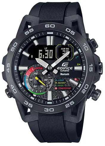 Casio ECB-40MP-1AEF Edifice Chronograph Black Rubber Strap