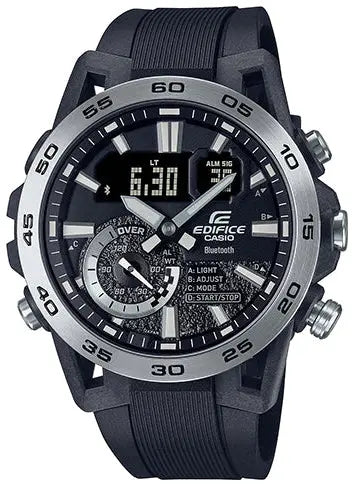 Casio ECB-40P-1AEF Edifice Chronograph Black Rubber Strap