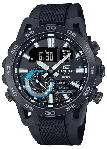 Casio ECB-40PB-1AEF Edifice Chronograph Black Rubber Strap