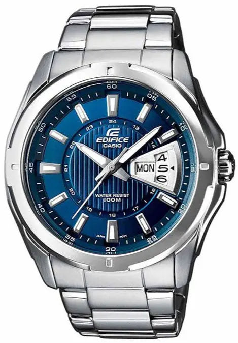 Casio EF-129D-2AVEF Edifice Silver Stainless Steel Bracelet