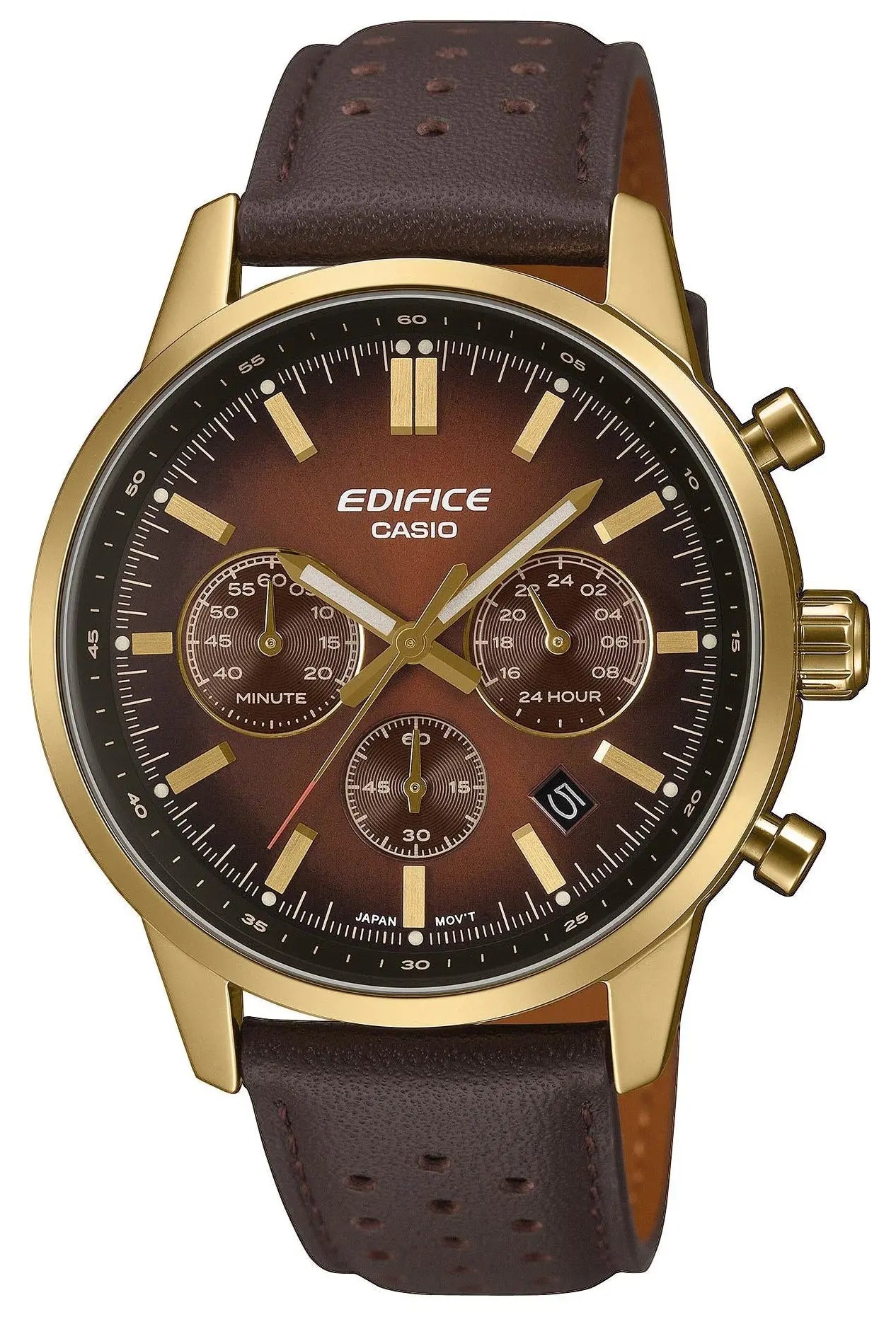 Casio EFR-575CL-5AEF Edifice Chronograph Brown Leather Strap Casio Edifice