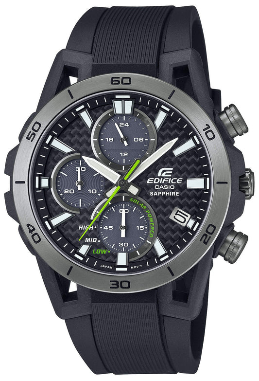 Casio EFS-S640PB-1AVUEF Edifice Solar Black Rubber Strap