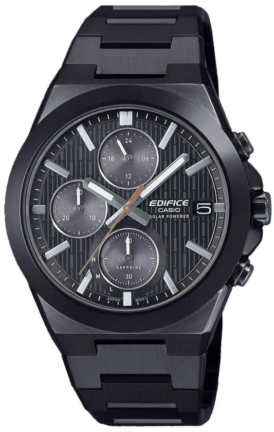 Casio EFS-S650DC-1AEF Edifice Solar Black Stainless Steel Bracelet