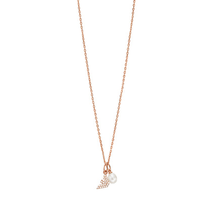 Emporio Armani EG3543221 Rose Gold Plated Silver Bow Necklace