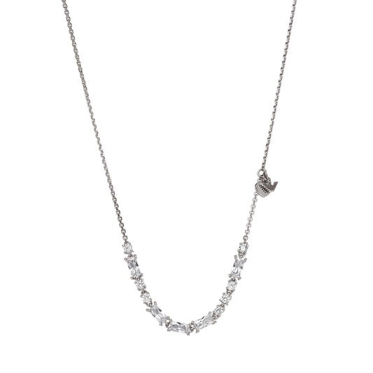 Emporio Armani EG3547040 Bow Necklace In Platinum Plated Silver