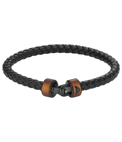 Emporio Armani EGS2212040 Black Leather Bracelet