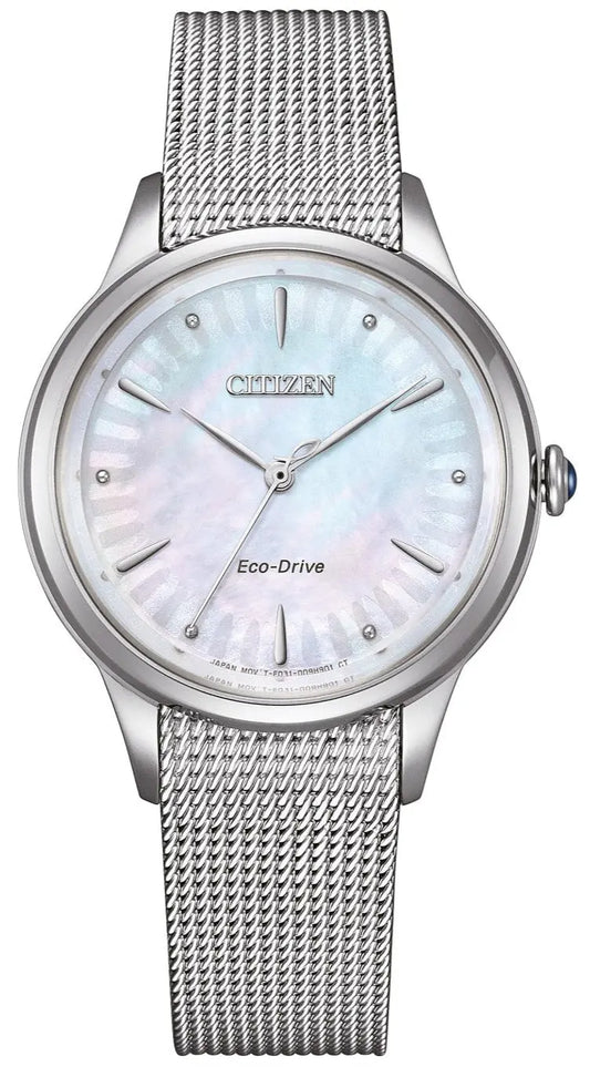 Citizen EM1150-86D Eco-Drive Mesh Stainless Steel Bracelet