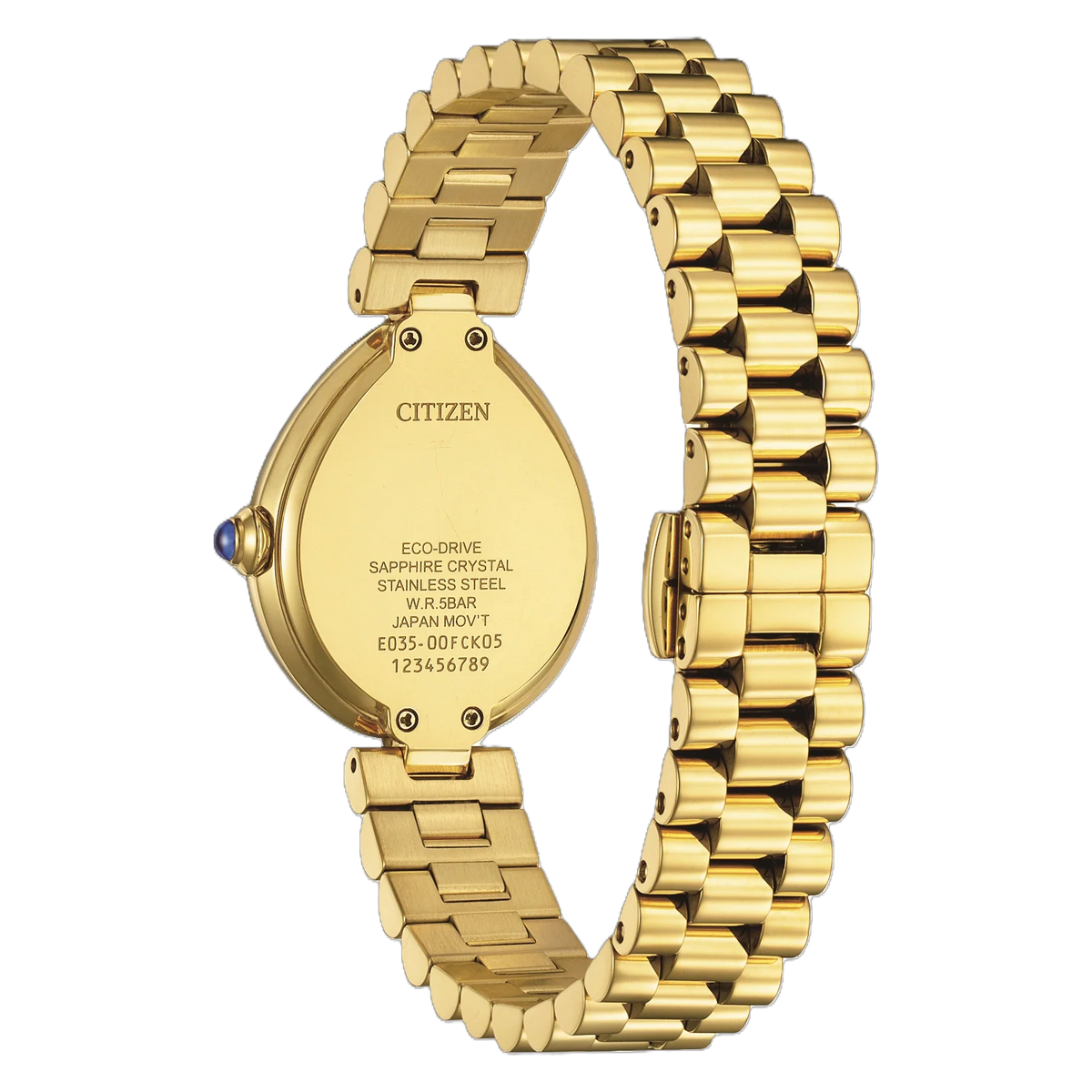 Citizen EM1208-53A Eco-Drive Gold Stainless Steel Bracelet