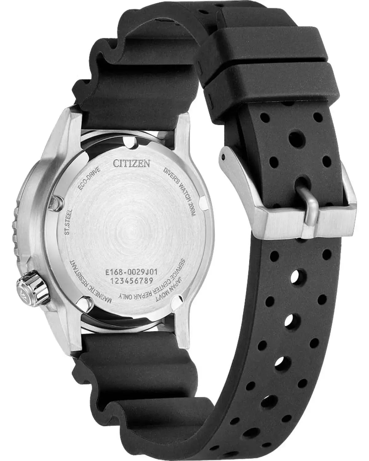 Citizen EO2020-08E Promaster Eco-Drive Divers Black Rubber Strap
